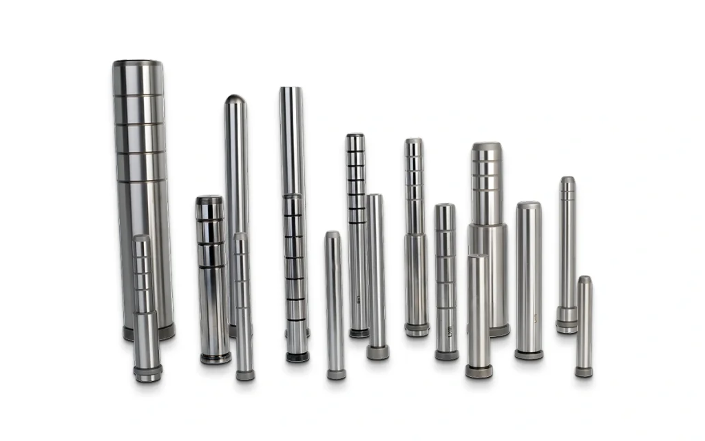 Guide pins and guide bushings