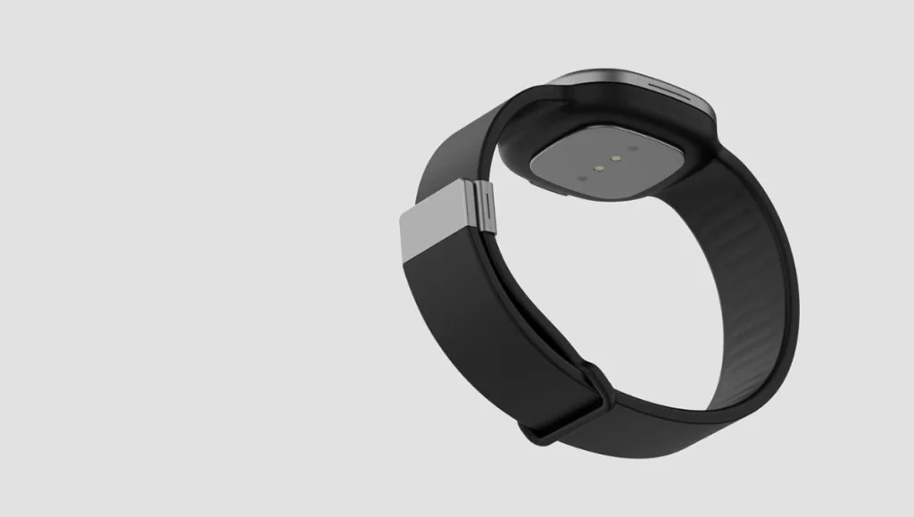 The strap is fixed to the wrist with magnets