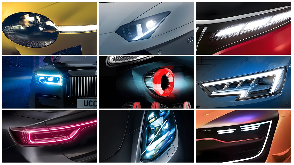 Different car light designs